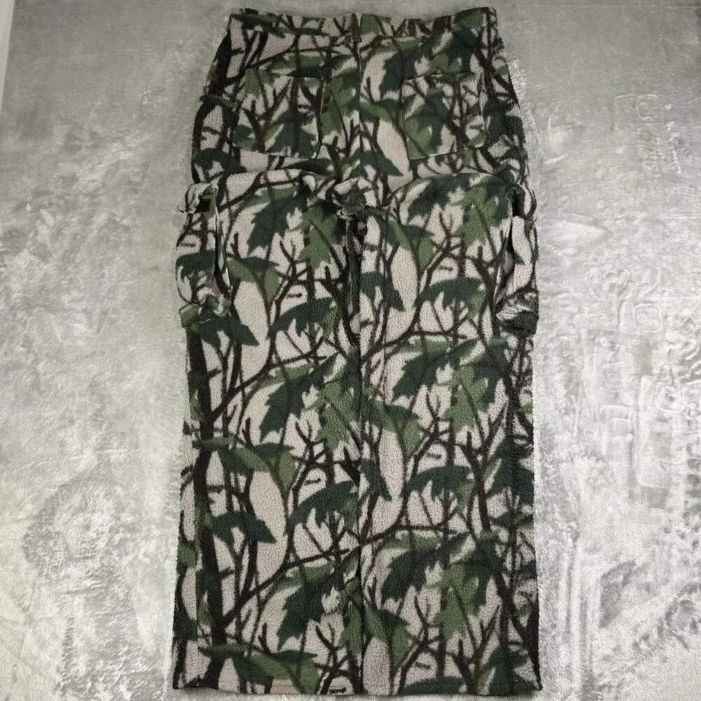 Vintage 90’s Himalayan Camo Hunting Polarfleece Deep Pile Cargo Pants Size XL - Picture 2 of 8